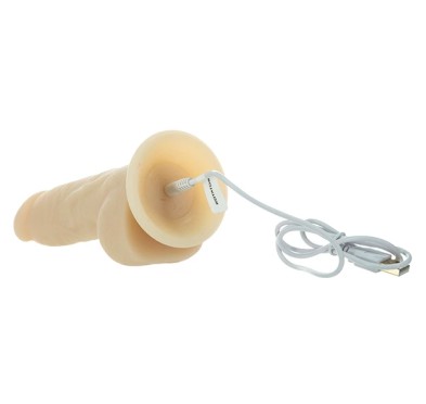 Wibrator - Naked Addiction Rotating & Vibrating Dong with Remote 18 cm Vanilla